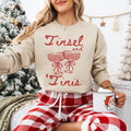 Tinsel And Tinis, Christmas Cocktail Sweatshirt, Christmas Martini Sweatshirt, Christmas Drink Sweater, Cocktail Club...