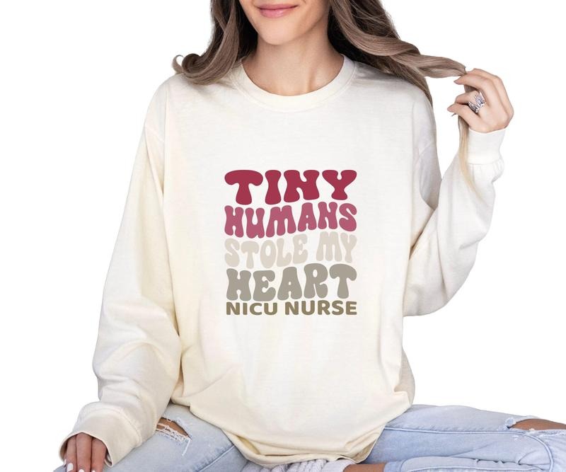 Tiny Humans Stole my Heart NICU Nurse Comfort colors Tee shirt Hoodie, Sweatshirt | GrindPrints.com