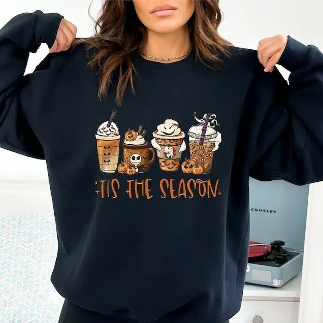 Tis The Season Hoodie, Pumpkin Hoodie, Halloween Hoodie T-Shirts, Sweatshirt | GrindPrints.com