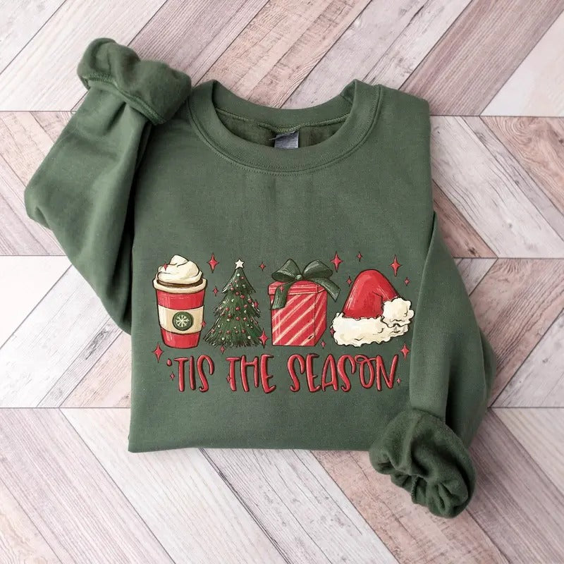 Tis Season Tis Season Merry Shirt Cute Winter Hoodiestyle{N002}2 T-Shirts, Hoodie, Sweatshirt