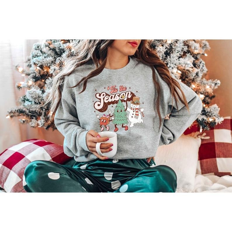 Tis The Season Sweatshirt, Christmas Tis The Season Sweatshirt, Merry Christmas Sweatshirt, Christmas Sweatshirt, Cute...
