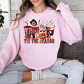Tis The Season Sweatshirt, Skeleton Coffee Cups Sweatshirt, Halloween Coffee Sweatshirt, Latte Coffee Halloween...