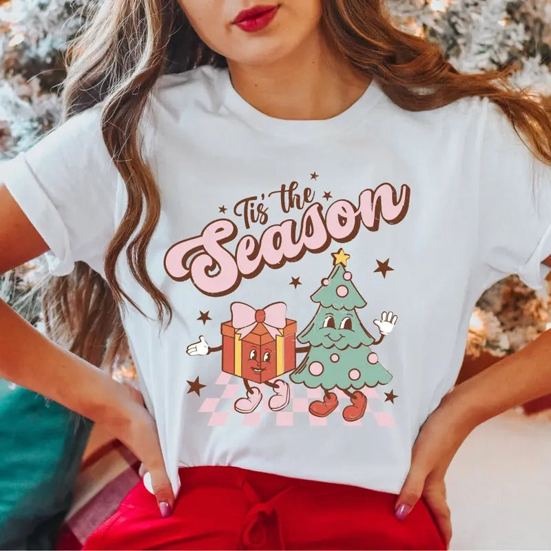 Tis The Season T-Shirt, Christmas Tree Shirt, Cute Christmas Tee, Christmas Party Tee, Christmas Holiday Shirt, Christmas...