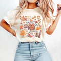 Tis the Season Shirt, Fall Football Shirt, Women's Fall Shirt, Pumpkin Season,  Autumn Doodle Cotton Womenswear Light...