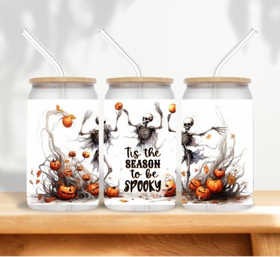 Tis the Season to be Spooky Glass Tumbler T-Shirts, Hoodie, Sweatshirt | GrindPrints.com