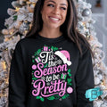 Tis the season to be Pretty Shirt or Sweatshirt | Ugly Sweater |  Sorority Inspired | Pink & Green Christmas | Soror Gift...