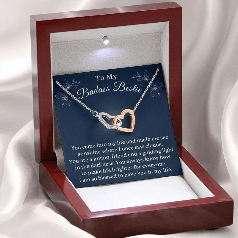 To My Badass Bestie Necklace, Friend Birthday Gift, Best Friend Gift, Friendship Necklace, Bff Necklace, Necklace With...