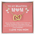 To My Beautiful Mom Necklace, Gift For Mom, Mothers Day Gifts, Birthday Gift For Mom, Necklace With Message Card, Gift...