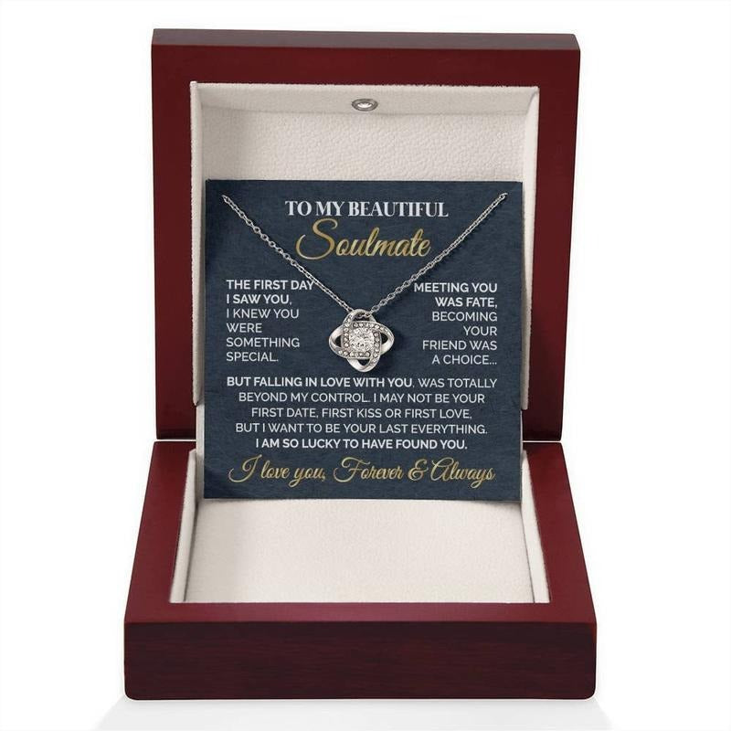 To My Beautiful Soulmate Necklace, Soulmate Gift For Her, Wife Girlfriend Gift, Anniversary Gift For Her, Girlfriend...
