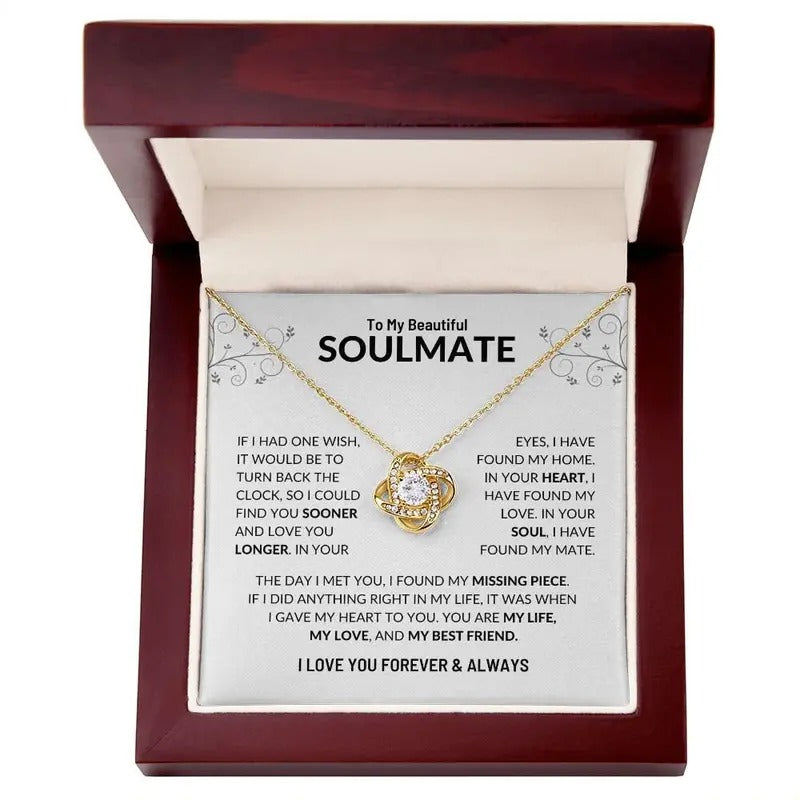 To My Beautiful Soulmate, If I Had One Wish Necklace, Gift For Soulmate, Her, Wife, Girlfriend, Anniversary, Love...