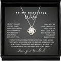 To My Beautiful Wife Love Knot Necklace, Christmas Gift For Wife, Christmas Necklace, Wife Necklace Gift, Wife Jewelry,...
