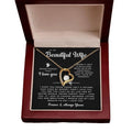 To My Beautiful Wife Necklace With I Love You, Necklace for Wife - Romantic Birthday and Valentine's Day Jewelry Gift,...