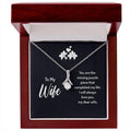 To My Beautiful Wife Necklace With My Everything Message Card Anniversary, Valentines Day Gift For Her, Present For Wife,...