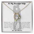 To My Beautiful Wife Necklace, Romantic Birthday Gift For Wife, Wife Sentimental Gift, Wife Necklace, Anniversary...