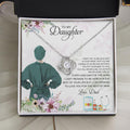 To My Daughter Knot Necklace, Nurse Daughter Jewelry Gift, Mother Necklace Gift, Necklace With Message Card, Gift For...