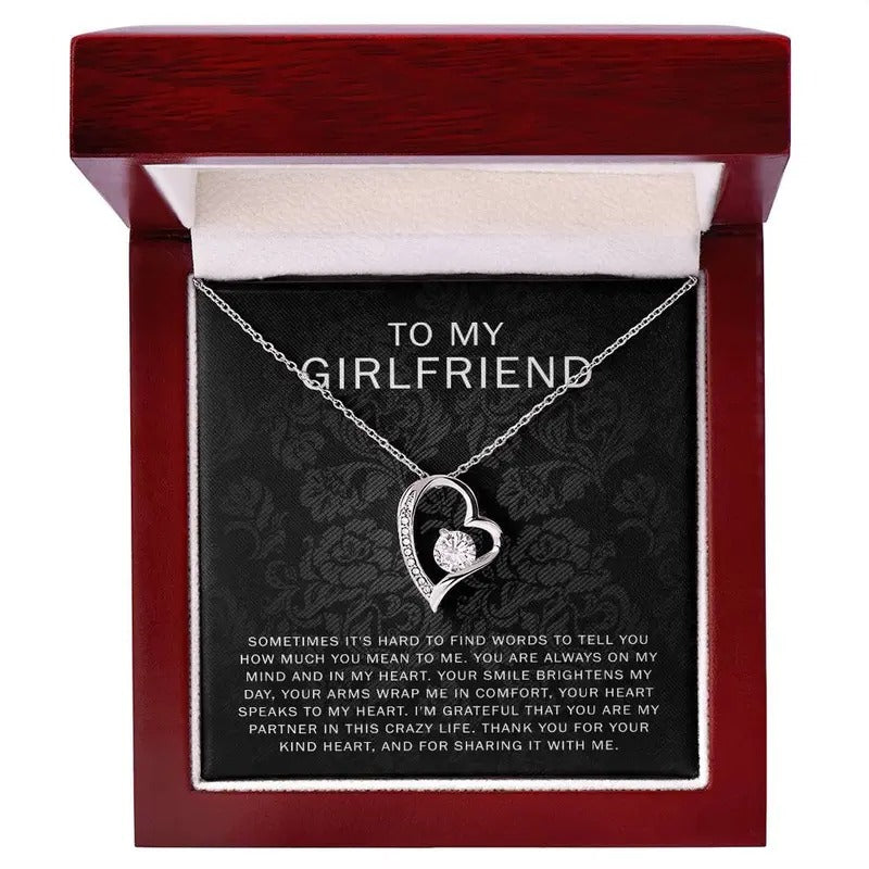 To My Girlfriend Necklace, Anniversary Gift For Girlfriend, Girlfriend Birthday Gift, Christmas Valentines Day Gift For...