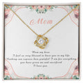 To My Mom Knot Necklace, Mom My Hero Jewelry Gift From Daughter, Necklace Mother's Day Present, Necklace With Message...