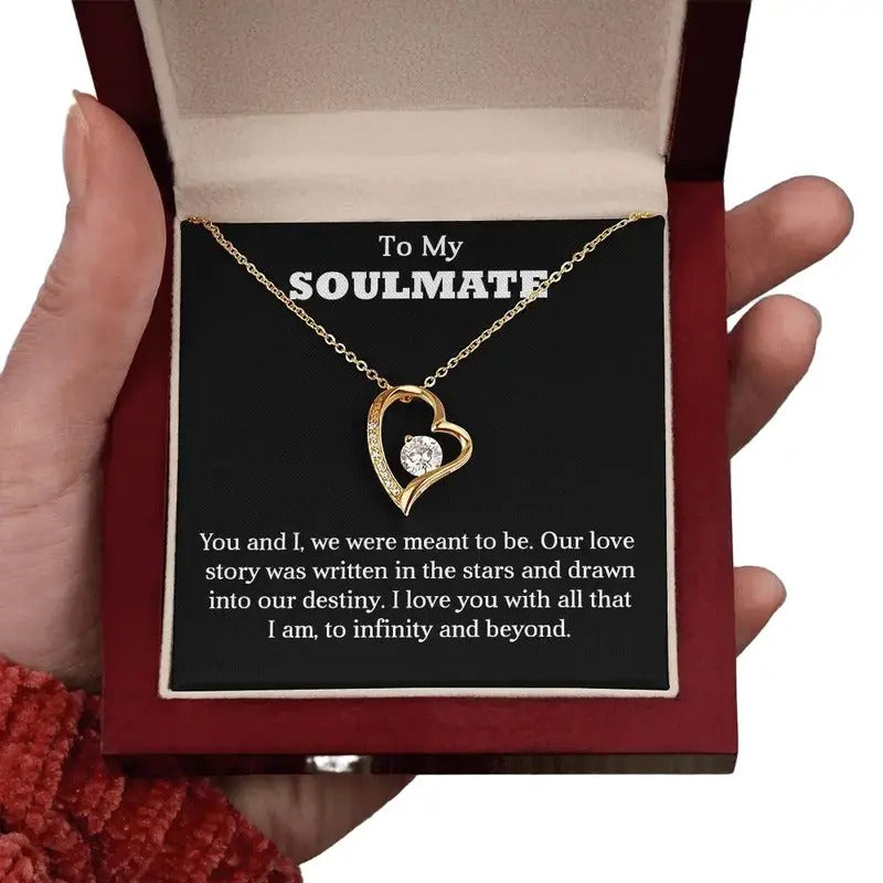 To My Soulmate Necklace, Gift For Wife Or Girlfriend, Anniversary Christmas Gift For Her, Soulmate Gift, Soulmate...