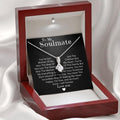 To My Soulmate Necklace, Romantic Christmas Gift For Her, Message Card Necklace For Wife Gift, Girlfriend Gift...