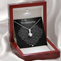 To My Soulmate Necklace, Romantic Gift For Her, Message Necklace For Wife Gift, Girlfriend Gift, Anniversary Gift For...