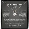 To My Wife Christmas Necklace, Christmas Gift To Wife, Forever Love Necklace, Necklace Gift From Husband, Heart Necklace,...