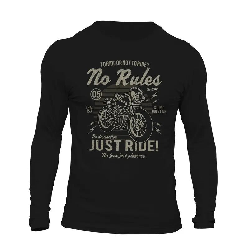 Ride Not Ride Motorcycle Riding Long Sleeve Casual Classic T-Shirts, Hoodie, Sweatshirt