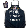 Today's Menu Take It Or Leave It Funny Chef Cooking Graphic Kitchen Accessories Funny Graphic Kitchenwear Funny Food ...