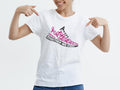 Together We Fight Running Shoes Shirt, Breast Cancer Awareness T-shirt, Pink Ribbon Fighter Short Sleeve, Gift Cancer...