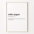 Toilet Paper Definition Print, Dictionary Poster, Quote Wall Art, Funny Roomate Art, Funny Family Gift Poster Prints No...