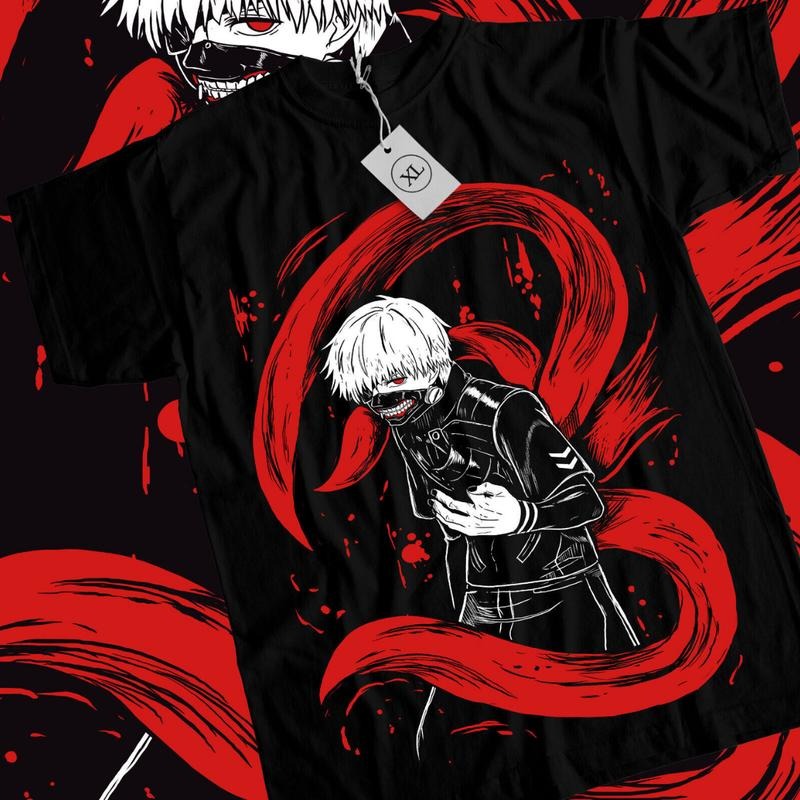 Tokyo Ghoul Anime T-Shirt & Sweatshirt, Ken Kaneki Horror Kagune Graphic Tee, Anime Manga Lover Gifts Ball Cotton Hoodie