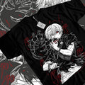 Tokyo Ghoul Anime T-Shirt & Sweatshirt, Ken Kaneki One-Eyed Ghoul Graphic Tee, Anime Manga Lover Gifts Ball Cotton Hoodie
