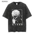 Tokyo Ghoul Kaneki Black and White Vintage Unisex T-Shirt Menswear Top Hoodie, Sweatshirt | GrindPrints.com
