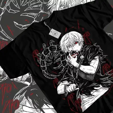 Tokyo Ghoul T-Shirt Ken Kaneki T-Shirt Japanaise Manga Anime Tshirt Tee All Size Hoodie, Sweatshirt | GrindPrints.com