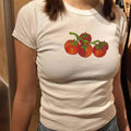 Tomato Girl Baby Tee, Coquette Baby Tee, Pinterest Aesthetic Baby Tee Fit Streetwear Hoodie, Sweatshirt | GrindPrints.com
