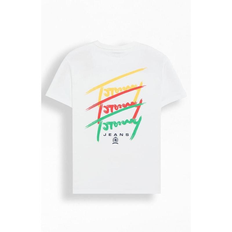Tommy Jeans Men's Twisted Logo T-Shirt - Multicolor Hoodie, Sweatshirt | GrindPrints.com
