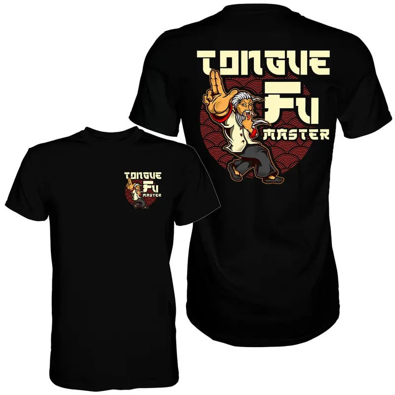 Tongue Fu Master Cotton Funny Humor T-Shirts, Hoodie, Sweatshirt