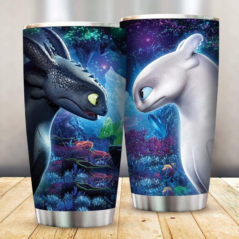Toothless And Light Fury How To Train Your Dragon New Tumbler T-Shirts, Hoodie, Sweatshirt | GrindPrints.com