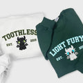 Toothless and Light Fury Sweatshirts, Dragon's Couple Unisex Sweatshirt Comfort Fabric Womenswear Clothing T-Shirts, Hoodie