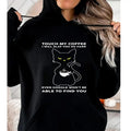 Touch My Coffee I Will Slap You So Hard, Funny Hoodie Casual Street Style Fleece Fabric Pullover Hooded Sweatshirt for...