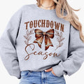 Touchdown Season Coquette Shirt, Coquette Football Sweatshirt, Football Mom Shirt, Football Mama, Fall Coquette Bow...