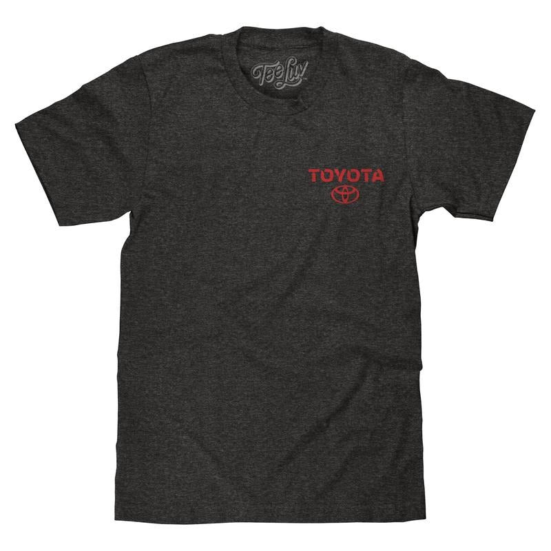 Toyota Drive Your Dreams Left Chest Front and Back Logo T-Shirt - Charcoal Heather Hoodie, Sweatshirt | GrindPrints.com