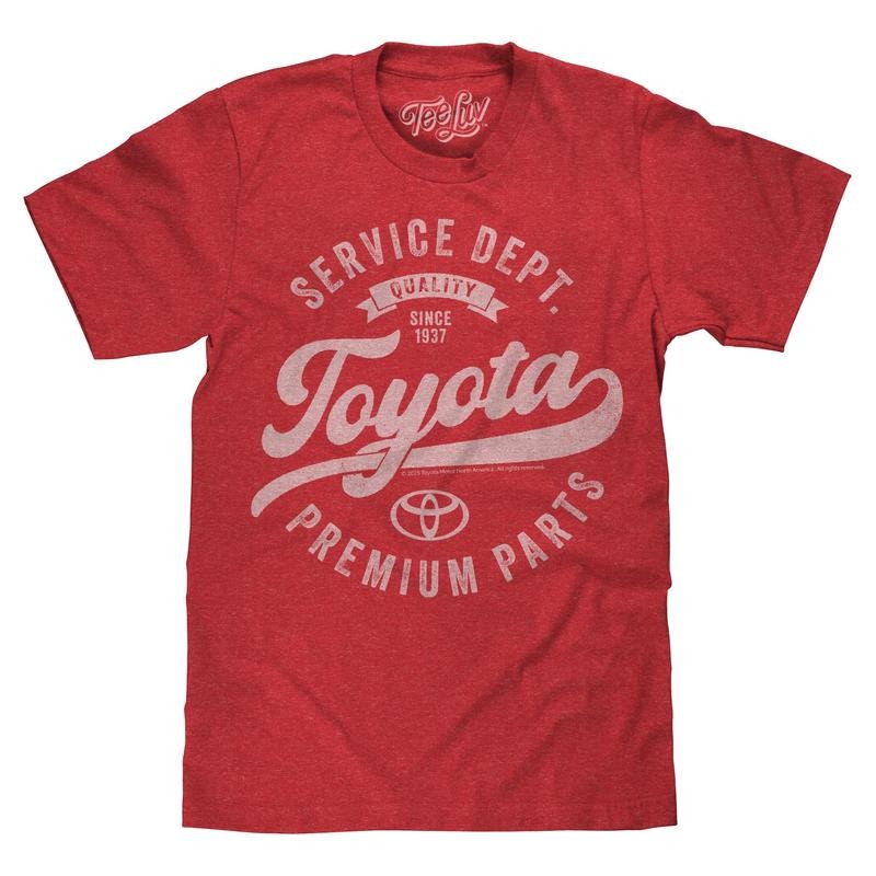 Toyota Service Department Premium Parts T-Shirt - Heather Red Hoodie, Sweatshirt | GrindPrints.com