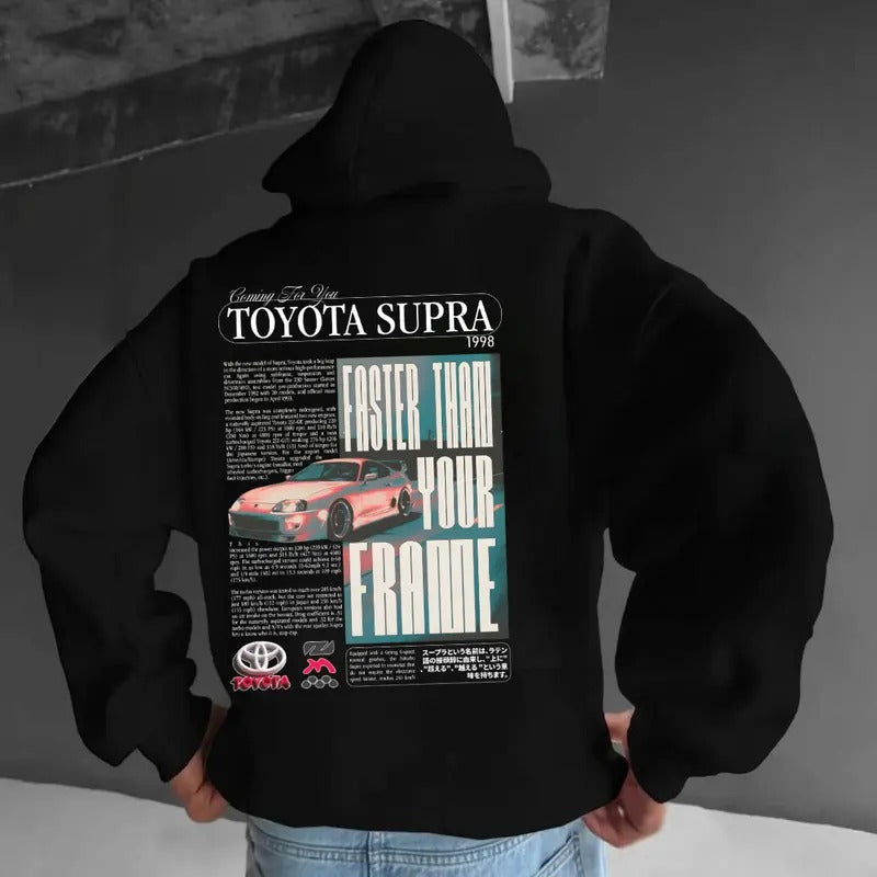 Toyota Supra Hoodie, Unisex, Menswear, Street Racing Shirt, Car Hoodie, Boyfriend Gift Sweatshirt | GrindPrints.com