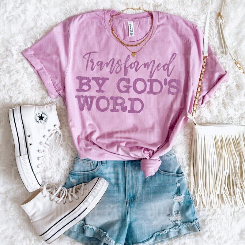 Transformed by God's Word DTF Transfers - THIS IS NOT A SHIRT Hoodie, Sweatshirt | GrindPrints.com