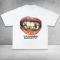 Trapped Society Big Mouth Y2k Shirt Graphic Tees Oversized Cotton Fabric Top Streetwear Hoodie, Sweatshirt | GrindPrints.com