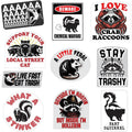 Trash Animals Sticker Extra Large Stickers for Adults Funny Adhesives with Memes Sarcastic  Funny Animal  Multi T-Shirts,...