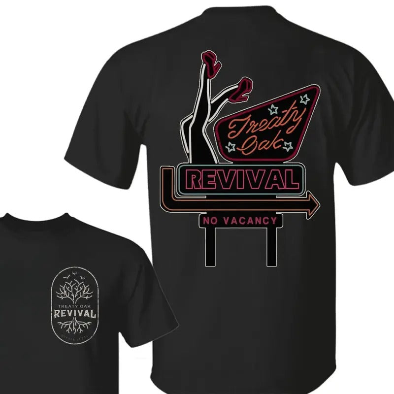 Treaty Oak Revival Neon Sign 2 Sides Unisex Tee Hoodie, Sweatshirt | GrindPrints.com