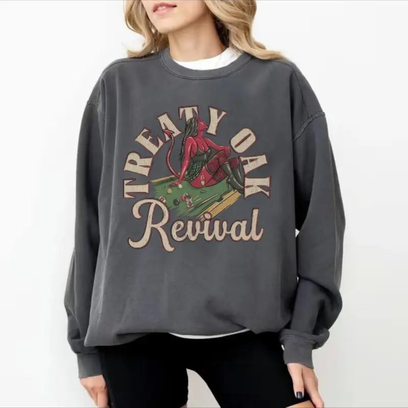 Treaty Oak Revival Tour In New Braunfels Classic Hoodie Sweatshirt And T-shirt, Music Fan Gift | GrindPrints.com