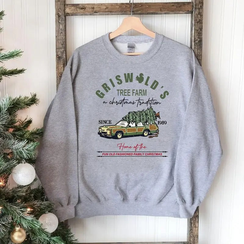 Tree Farm A Christmas Tradition Sweatshirt, Hoodie Christmas Vacation Gift T-Shirts | GrindPrints.com