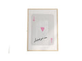 Trendy Ace Of Hearts Print, Lucky Girl Quote, Retro Wall Art, Retro Trendy Aesthetic Print, Playing Card Poster, Poster...